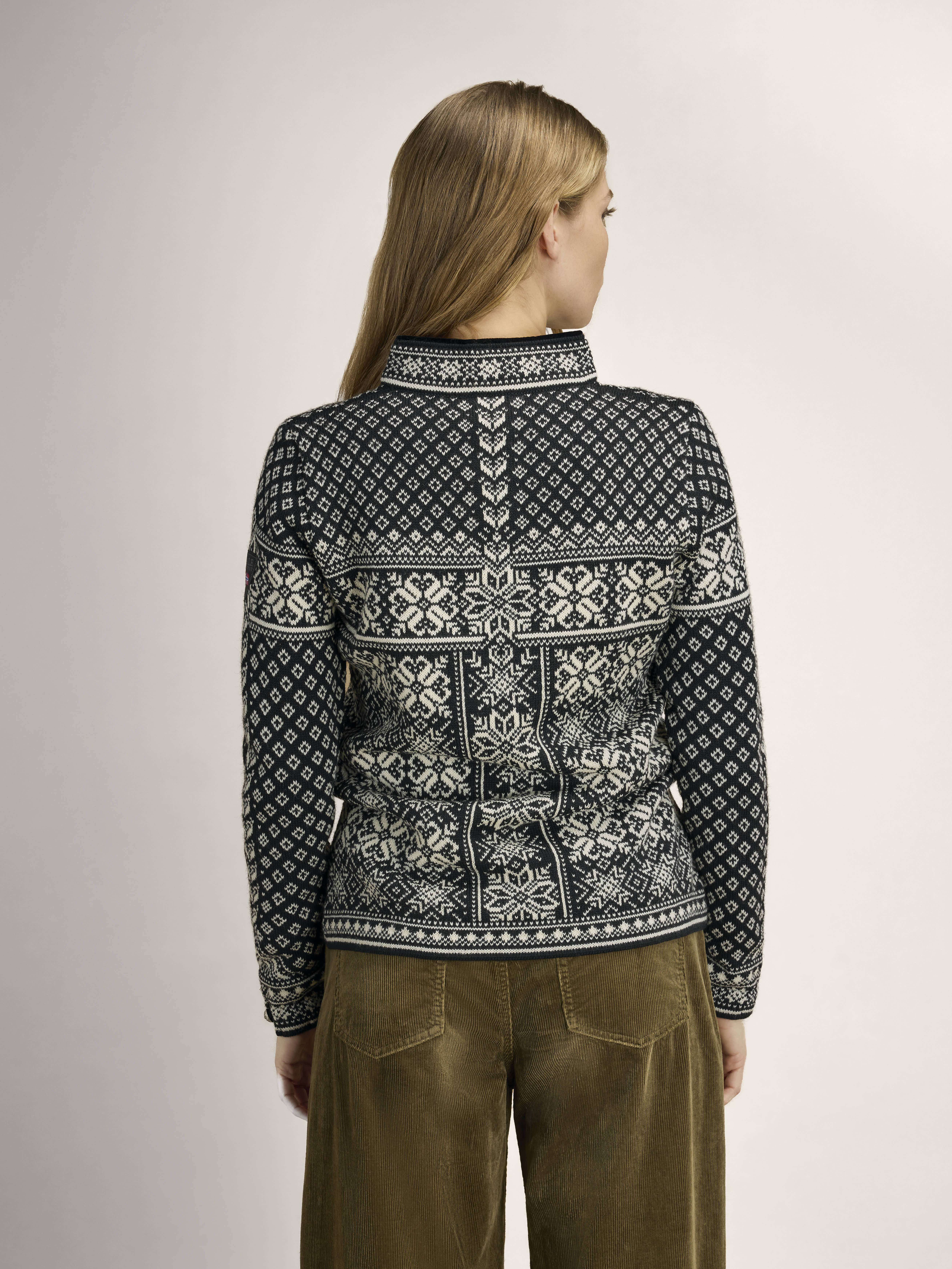 Peace Women’s Knit Sweater  Black Offwhite