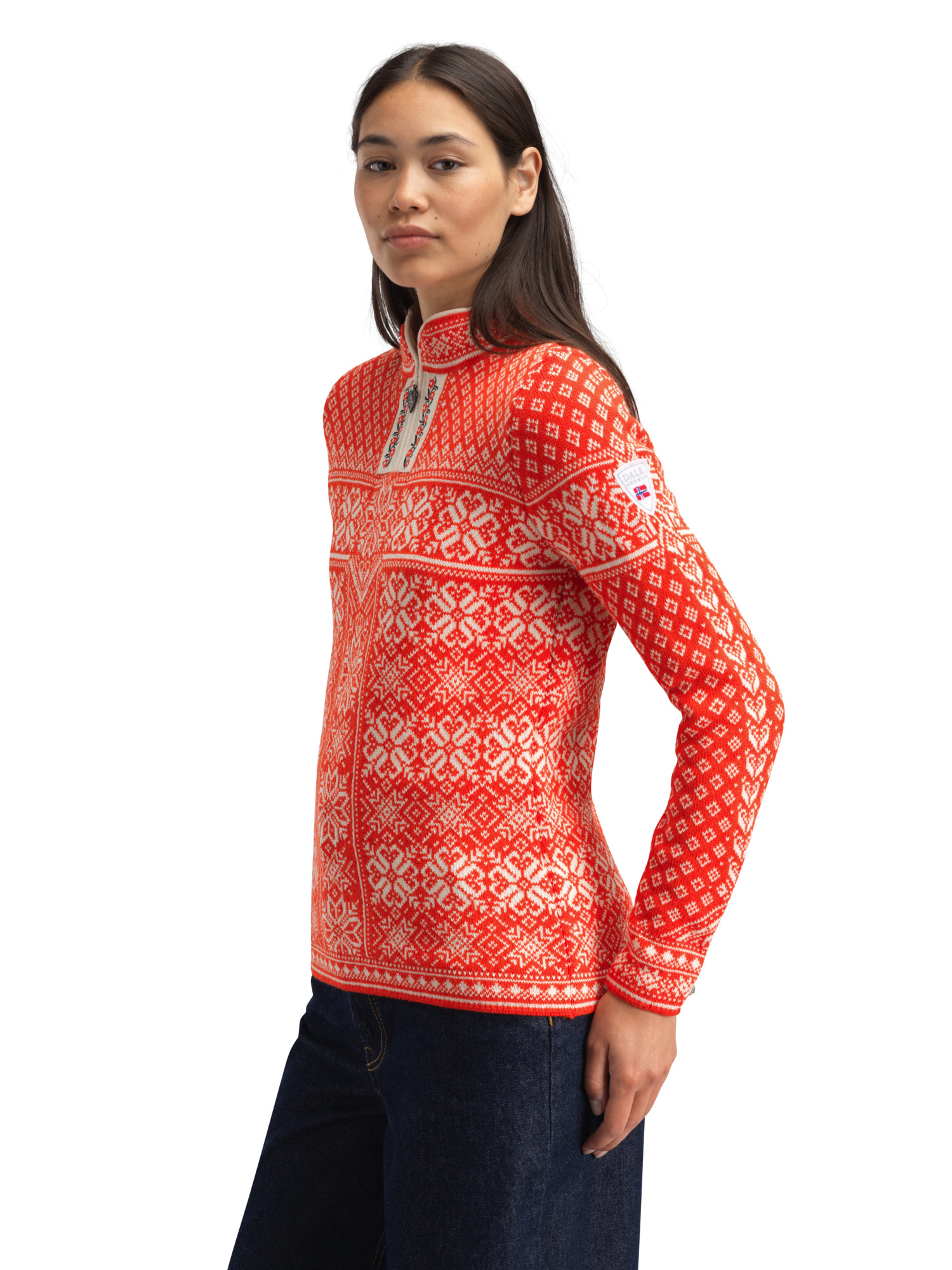Peace Women’s Knit Sweater  Roth Red Offwhite