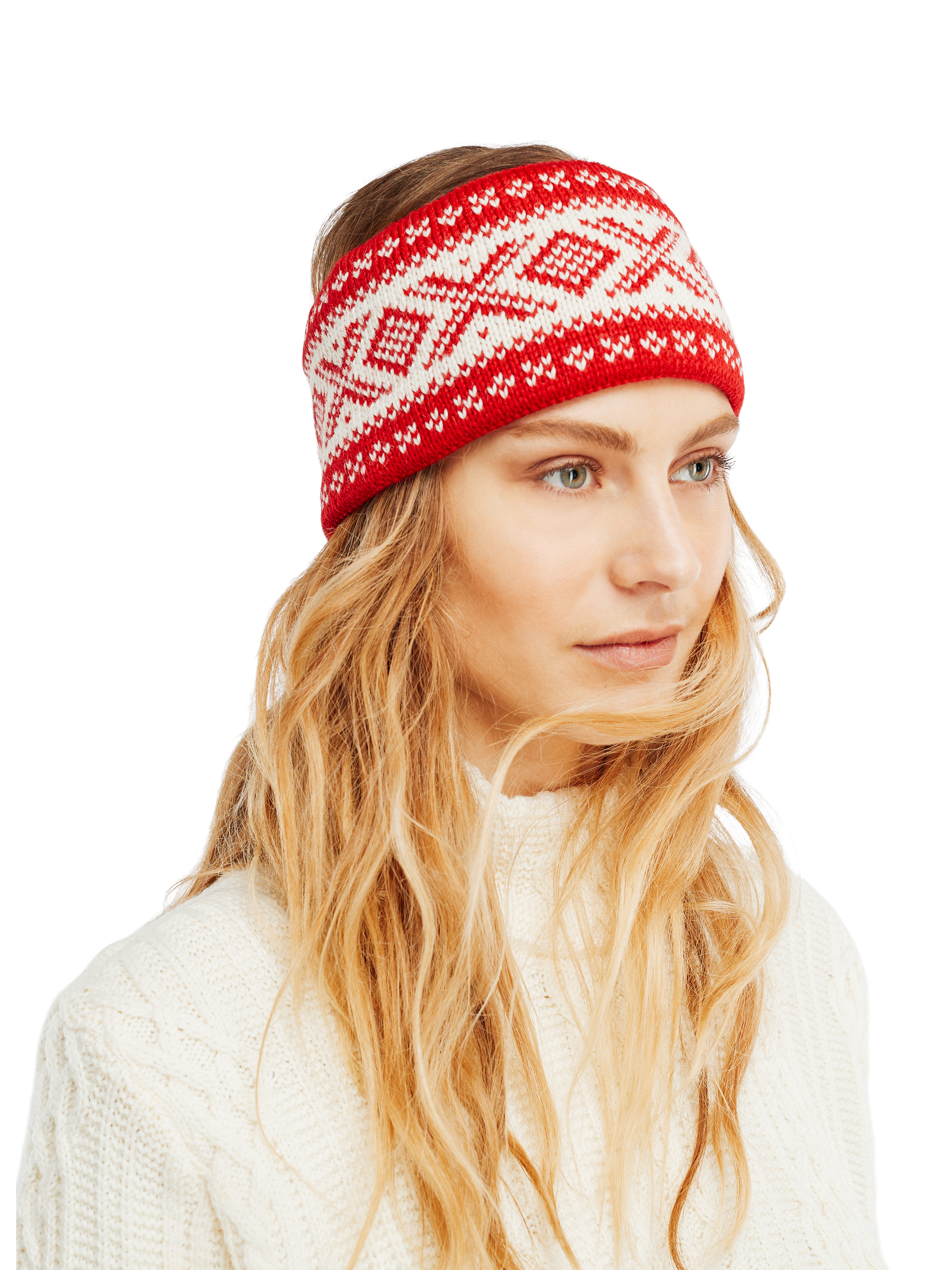 Cortina 1956 Headband - Norwegian Wool Red White