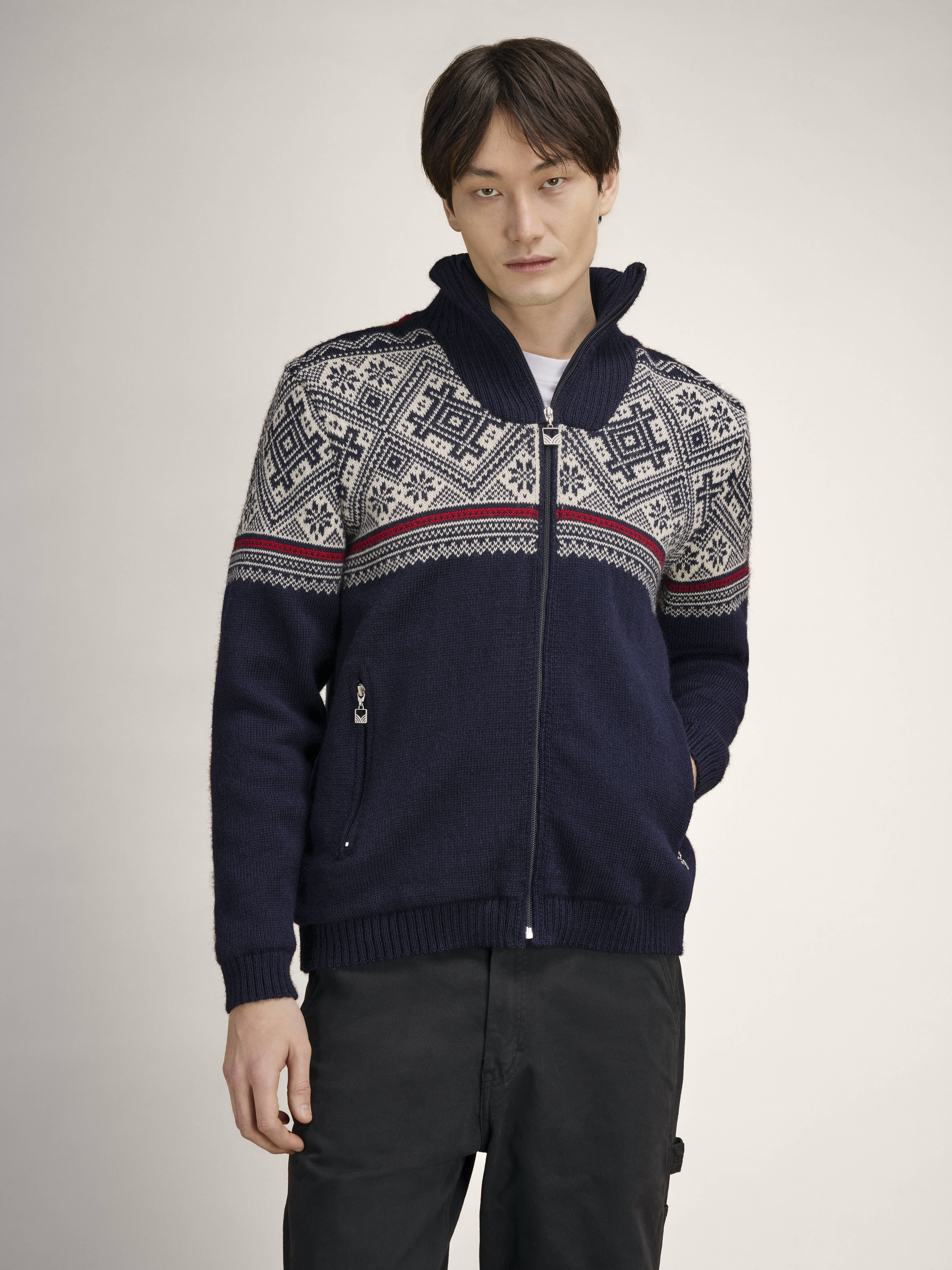 Hardanger Windproof Men's Jacket Navy Offwhite Redrose