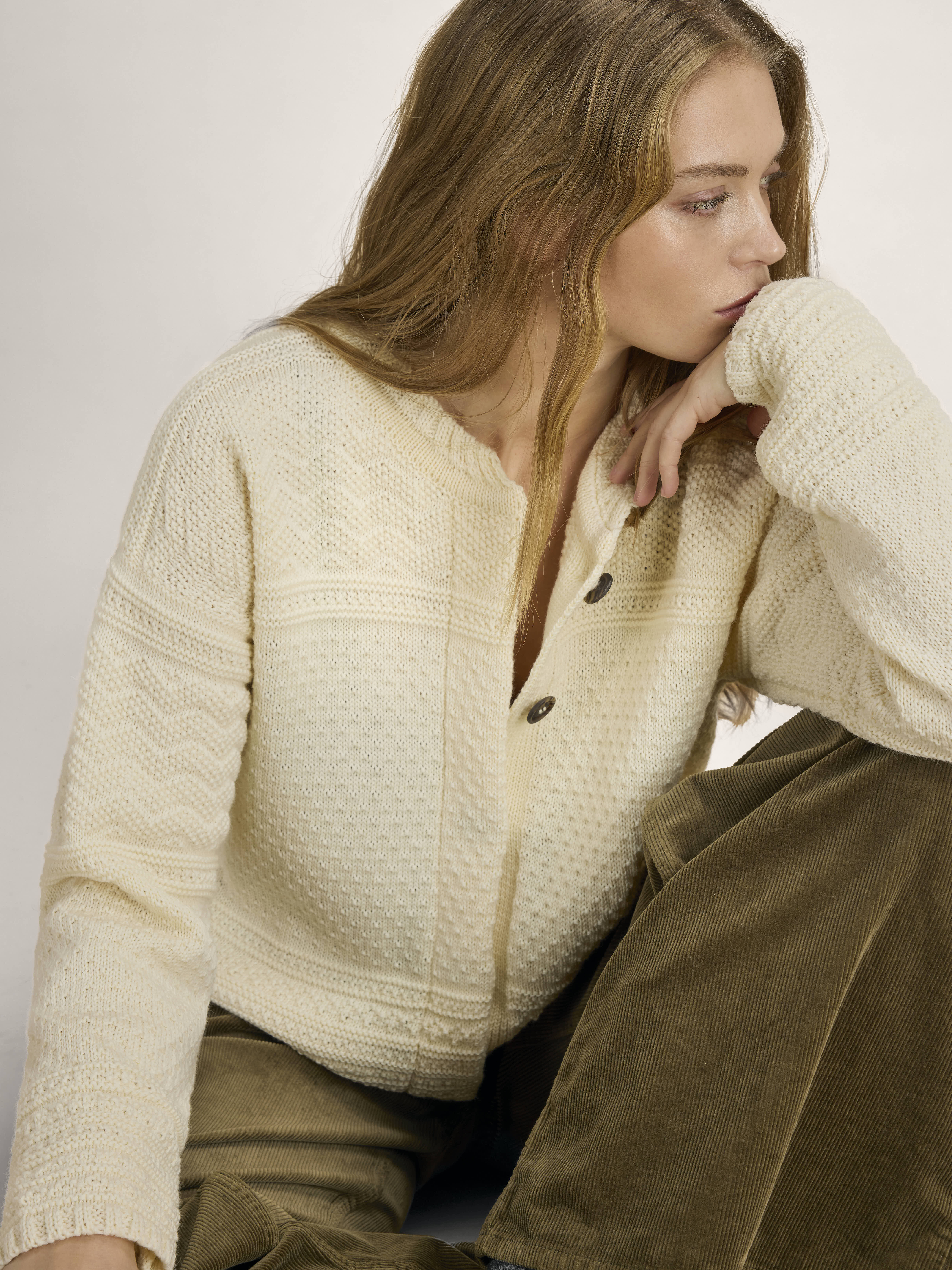 Lusa Women's Cardigan - Norwegian Wool Offwhite