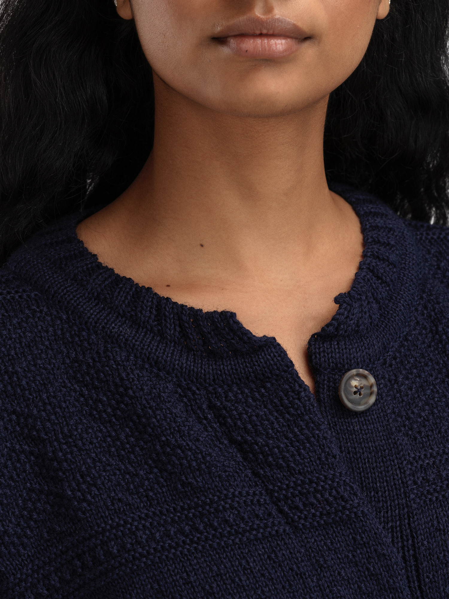 Lusa Women's Cardigan - Norwegian Wool Navy