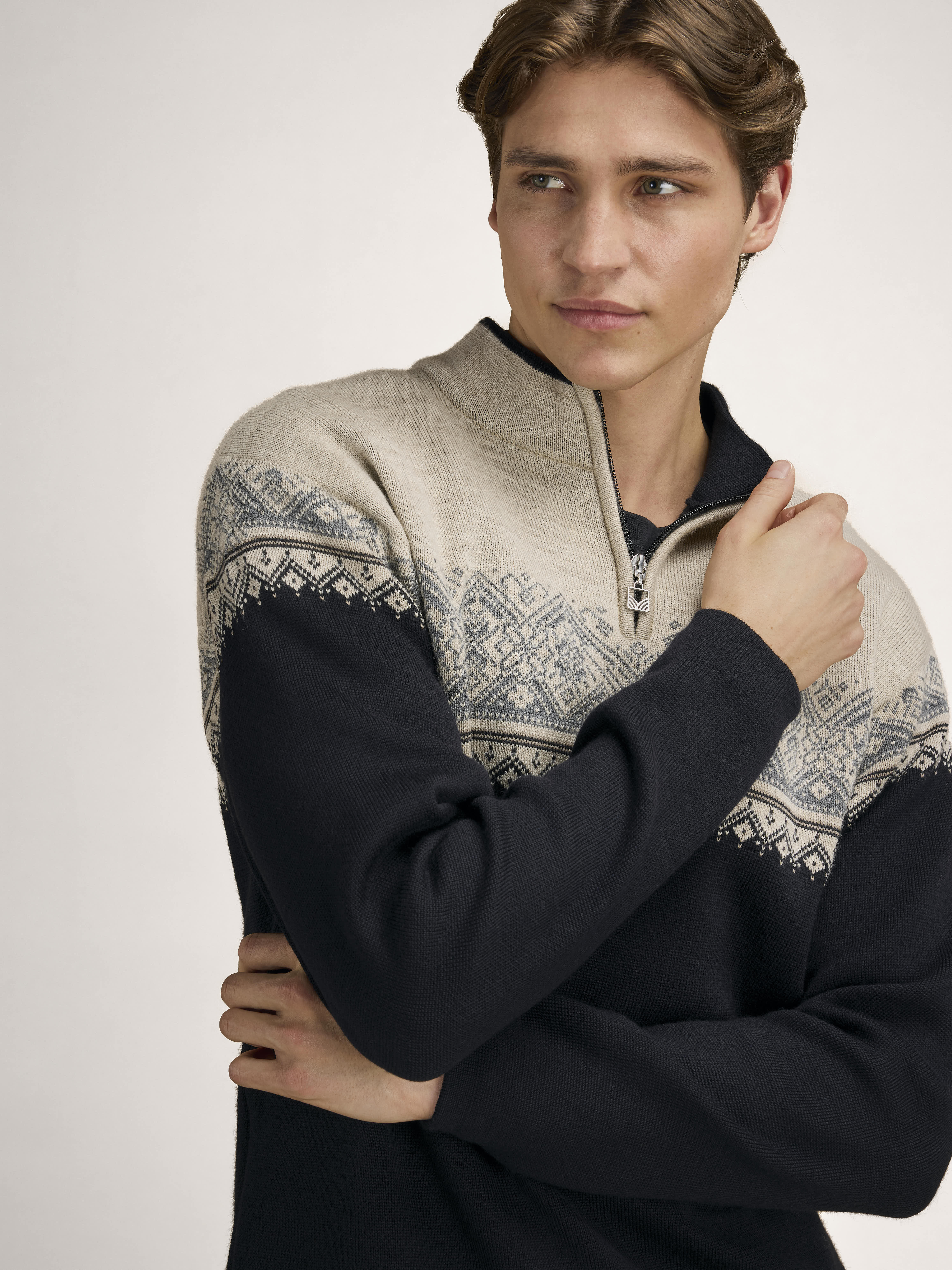 Moritz Men’s Sweater - Merino Wool Black Sandstone