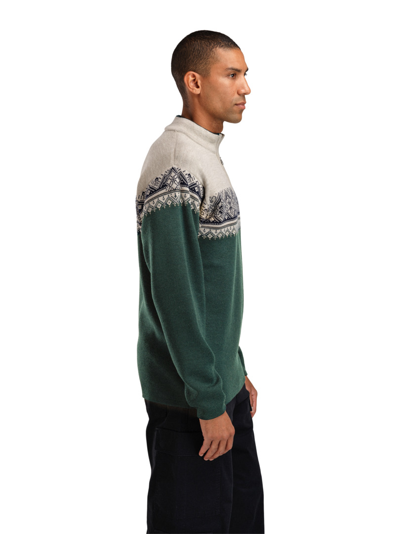 Moritz Men’s Sweater - Merino Wool Pinegreen Sand