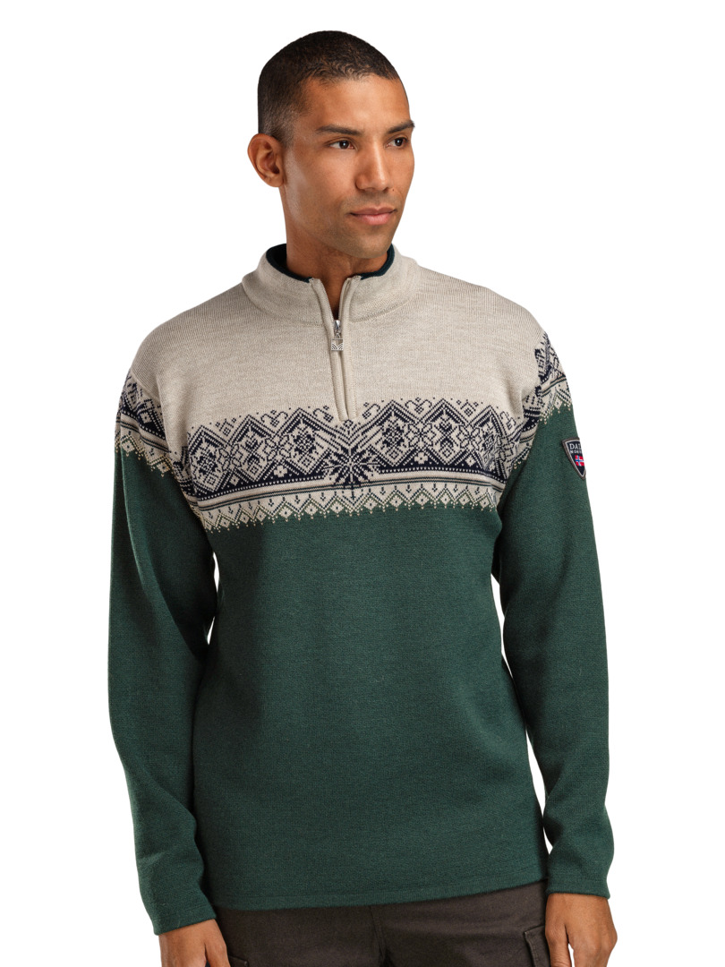 Moritz Men’s Sweater - Merino Wool Pinegreen Sand