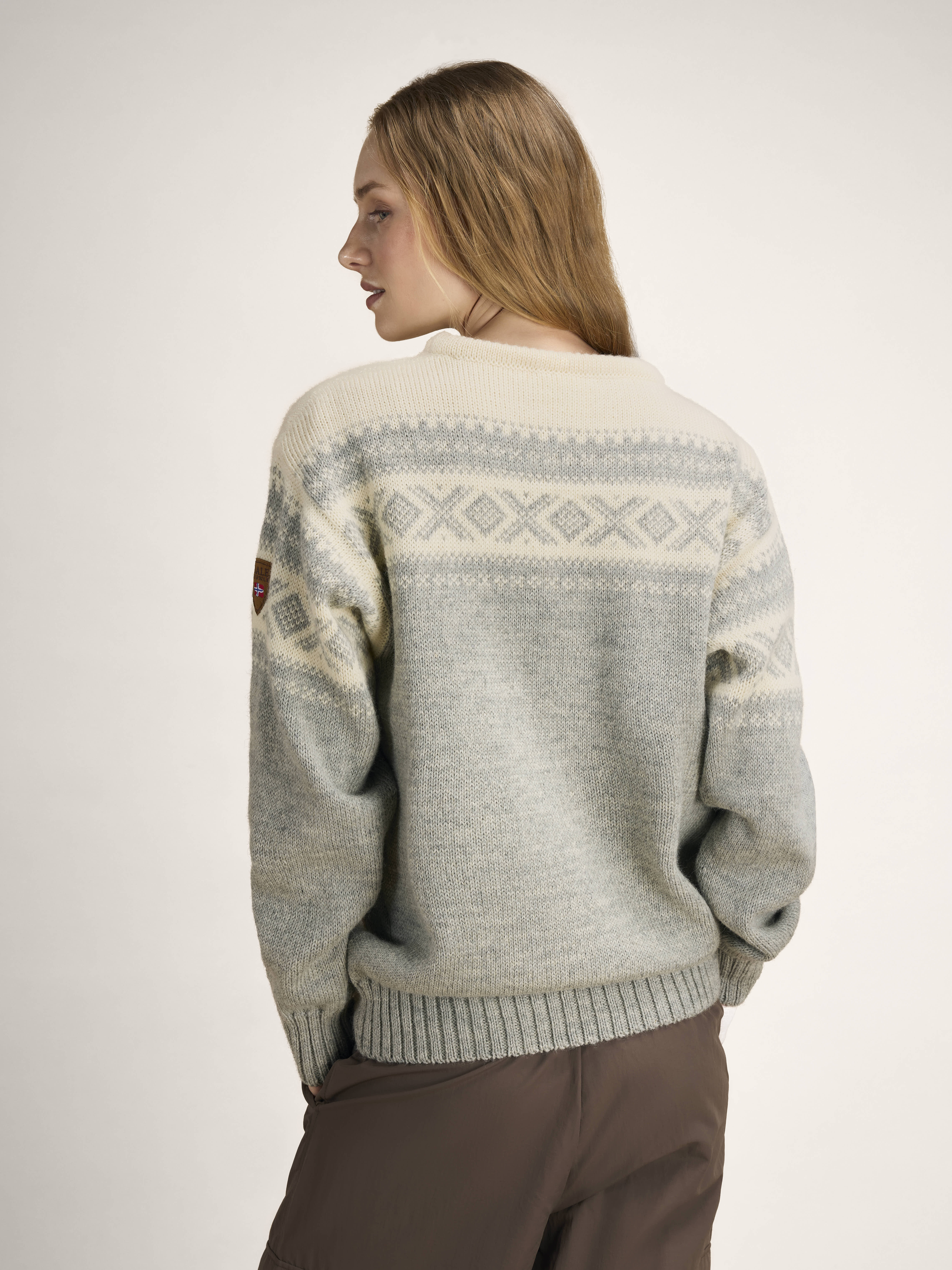 Cortina 1956 Sweater - Norwegian Wool Lightcharcoal Mel Offwhite