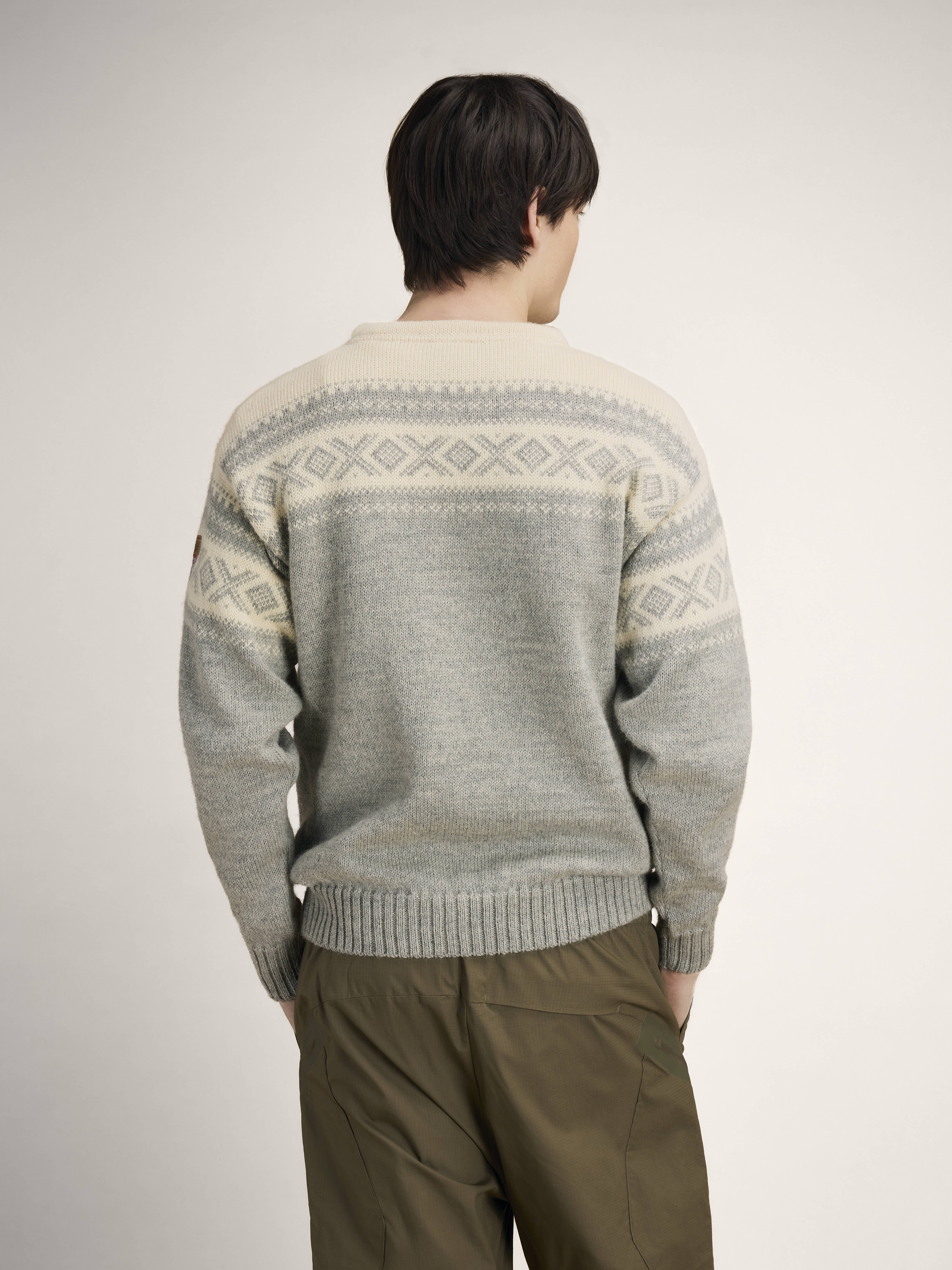 Cortina 1956 Sweater - Norwegian Wool Lightcharcoal Mel Offwhite
