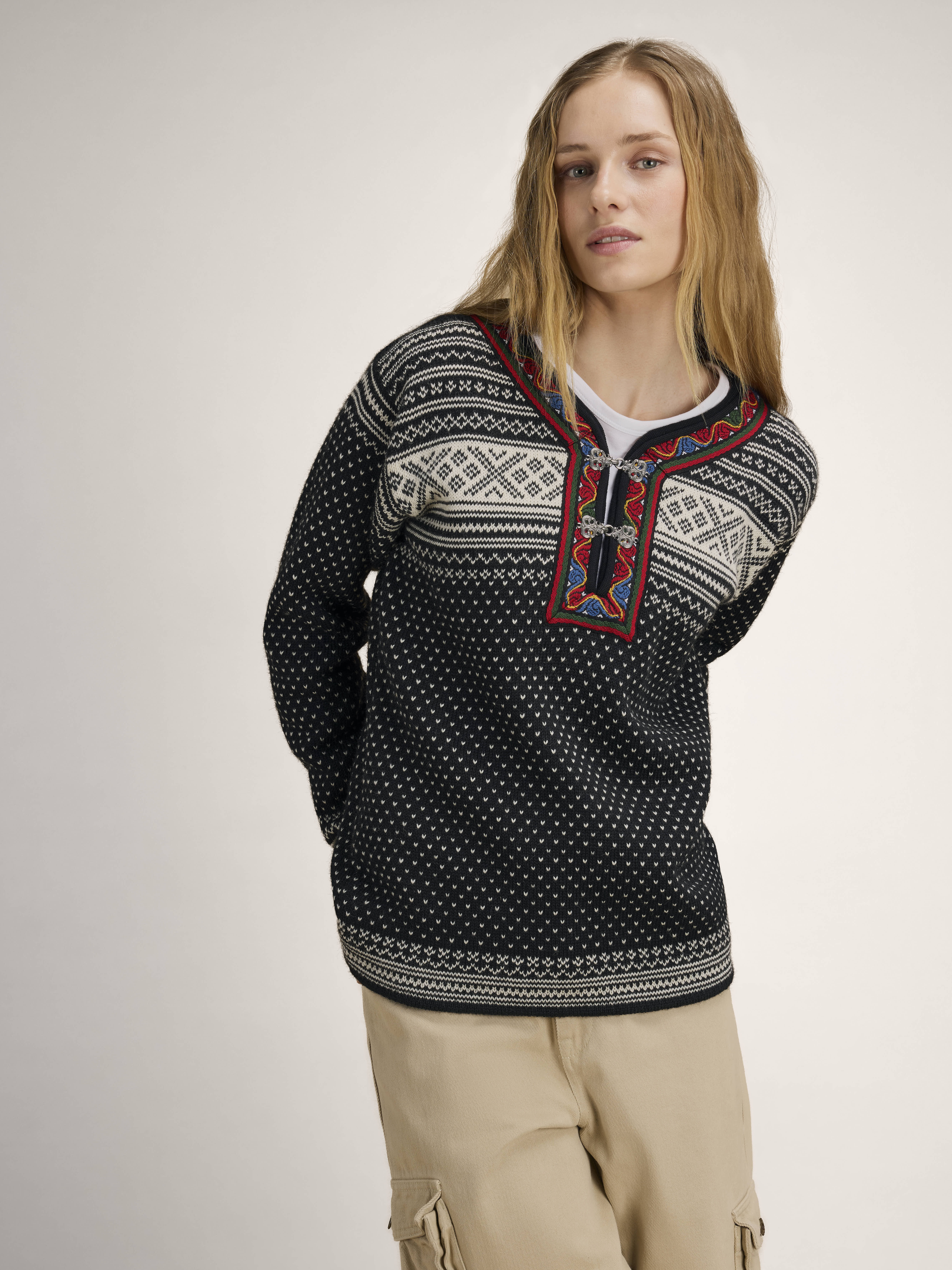 Setesdal Lusekofte Sweater Black Offwhite