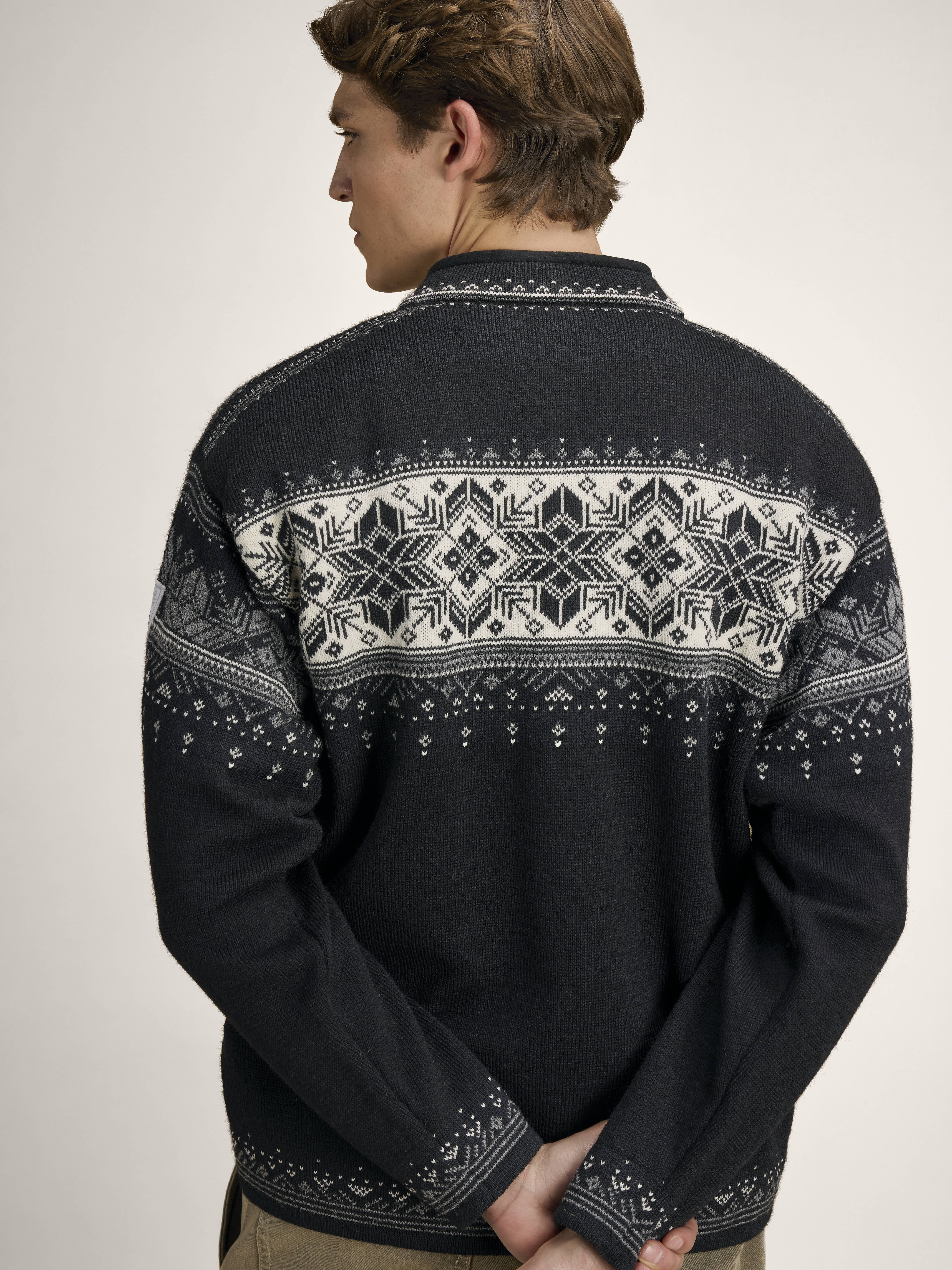 Blyfjell Men's Knit Sweater Black smoke Offwhite Lgtcharco