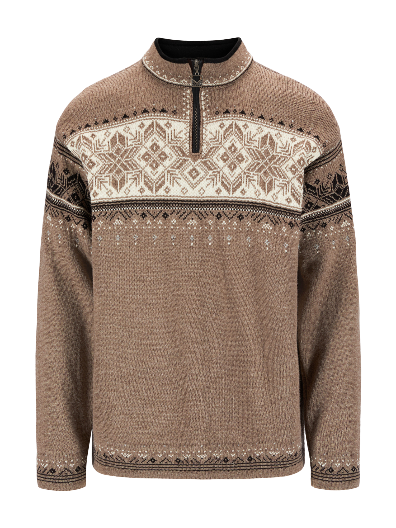 Blyfjell Men's Knit Sweater Mountainstone Offwhite Coffee