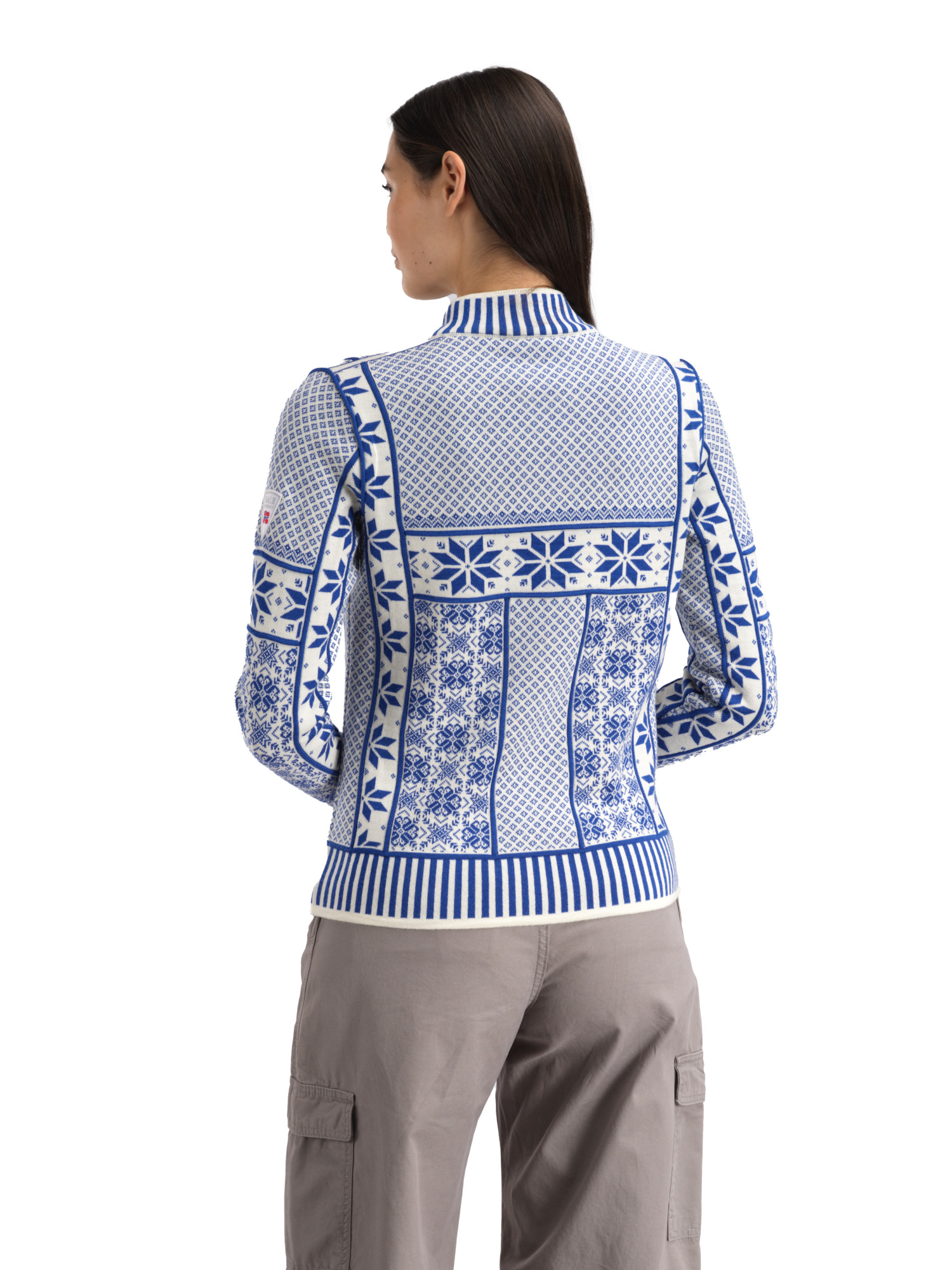 Vardåsen Women's Sweater Offwhite Ultramarine