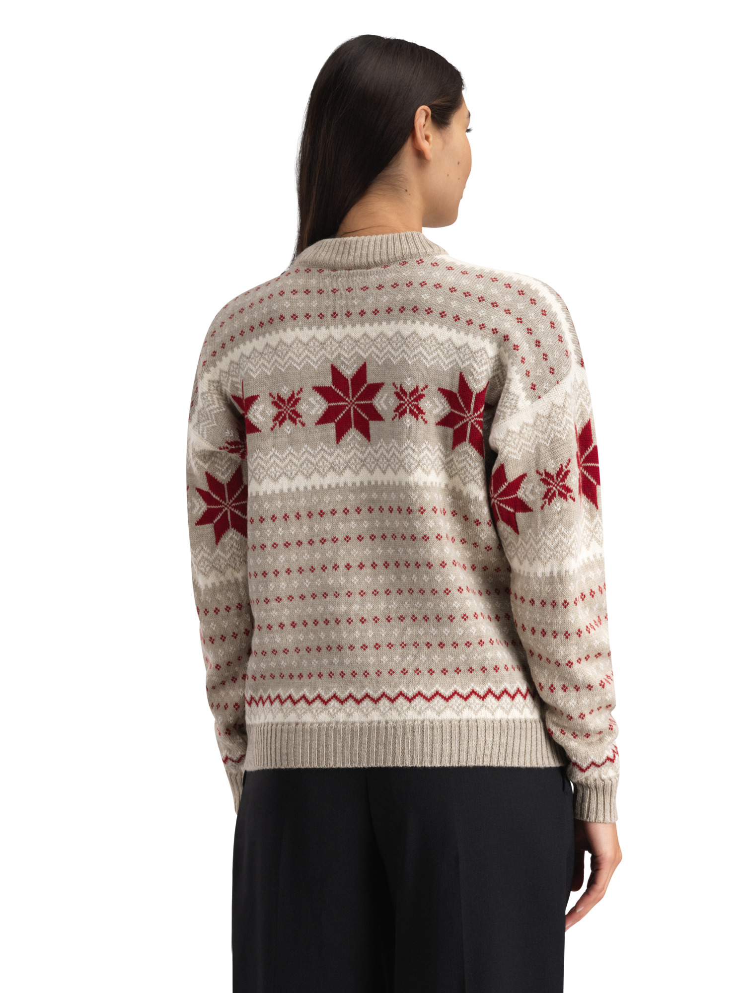 Egersund Women's Sweater Sand mel. Offwhite Red