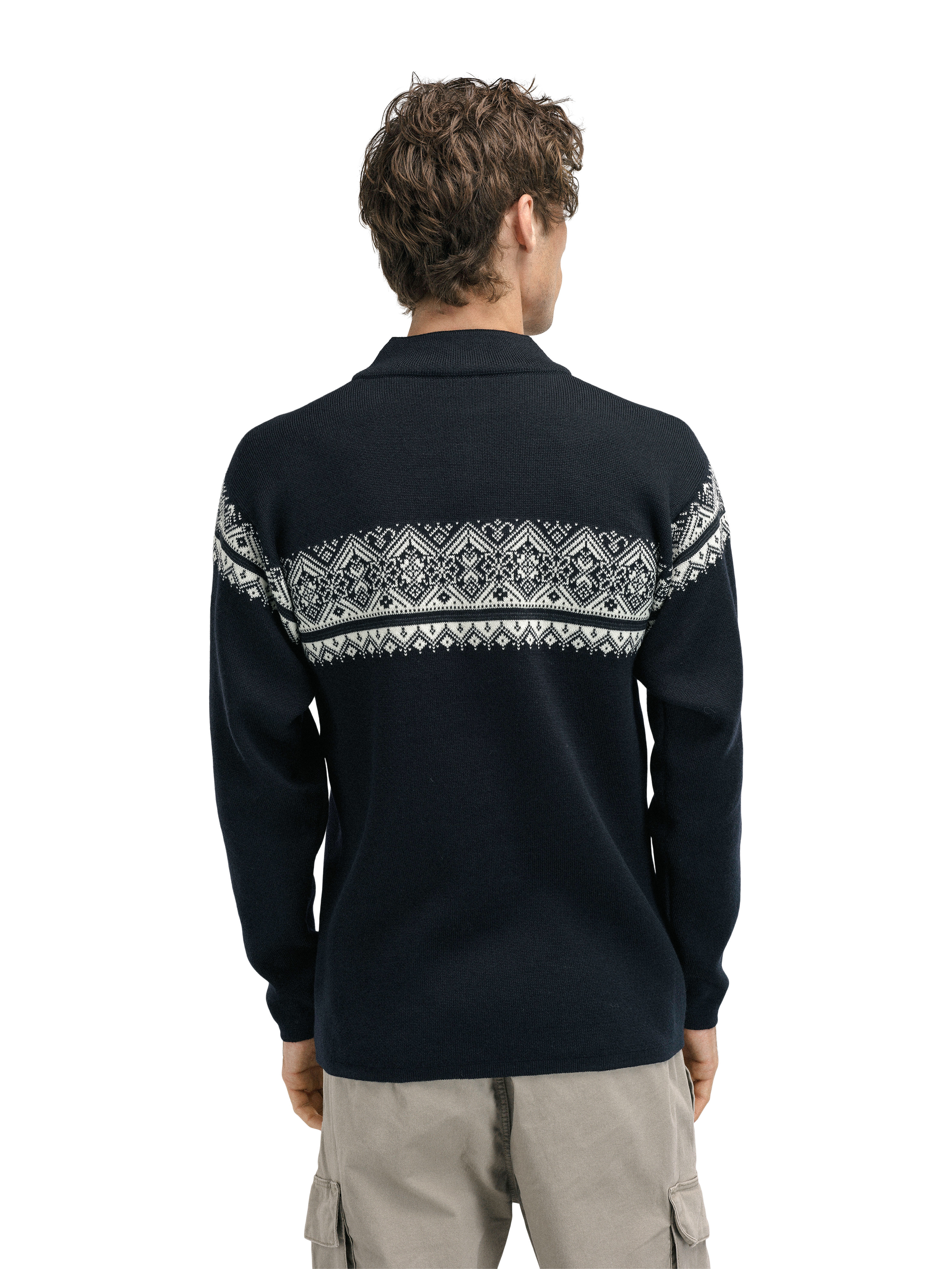 Moritz Men’s Sweater - Merino Wool Black Offwhite Darkcharcoal